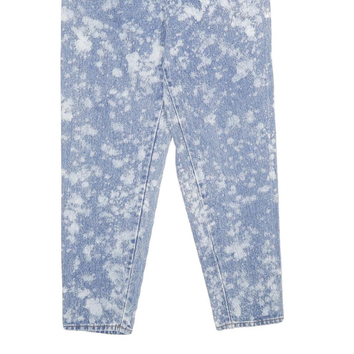 REWORK Womens Classic Blue Denim Stone Wash Jeans W26 L32 High Waist Button