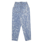 REWORK Womens Classic Blue Denim Stone Wash Jeans W26 L32 High Waist Button