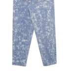 REWORK Womens Classic Blue Denim Stone Wash Jeans W26 L32 High Waist Button