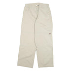 DICKIES Mens Relaxed Beige Cotton Blend Trousers W30 L29 Workwear Casual Zip