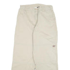 DICKIES Mens Relaxed Beige Cotton Blend Trousers W30 L29 Workwear Casual Zip