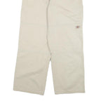 DICKIES Mens Relaxed Beige Cotton Blend Trousers W30 L29 Workwear Casual Zip