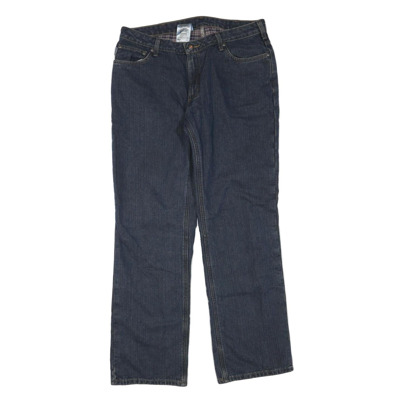 CARHARTT Womens Jeans Blue Regular Straight Denim Medium W32 L32 Classic Fit Zip