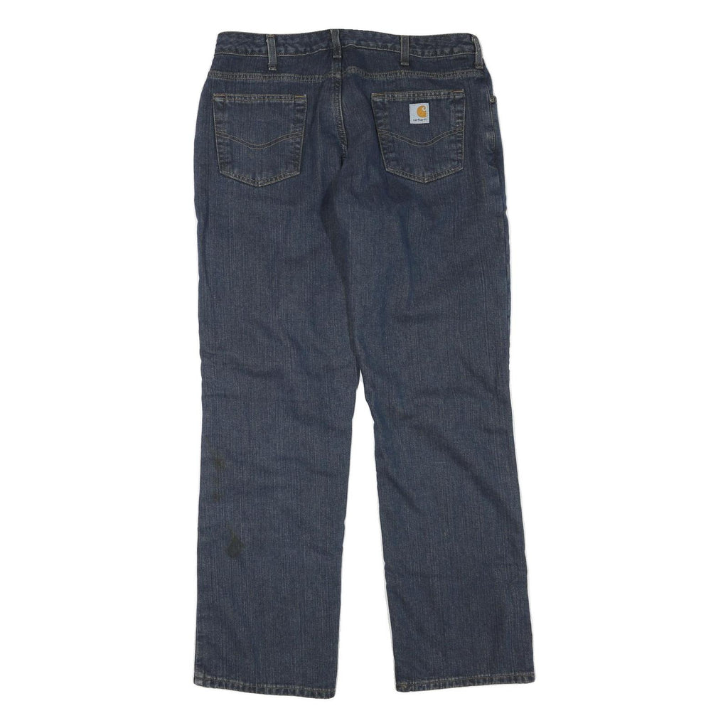 CARHARTT Womens Jeans Blue Regular Straight Denim Medium W32 L32 Classic Fit Zip