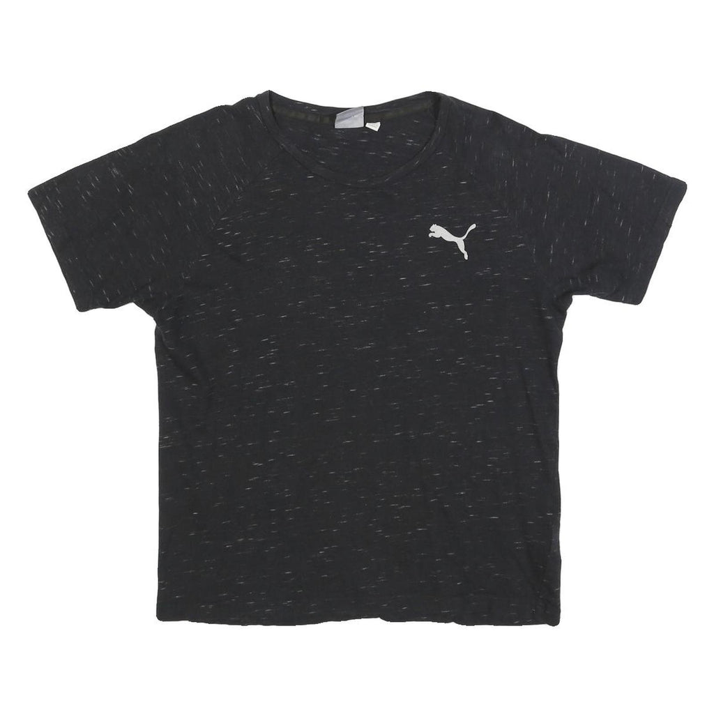 PUMA Mens Black Short Sleeve Crew Neck Cotton Blend T-Shirt M Sportswear