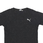 PUMA Mens Black Short Sleeve Crew Neck Cotton Blend T-Shirt M Sportswear
