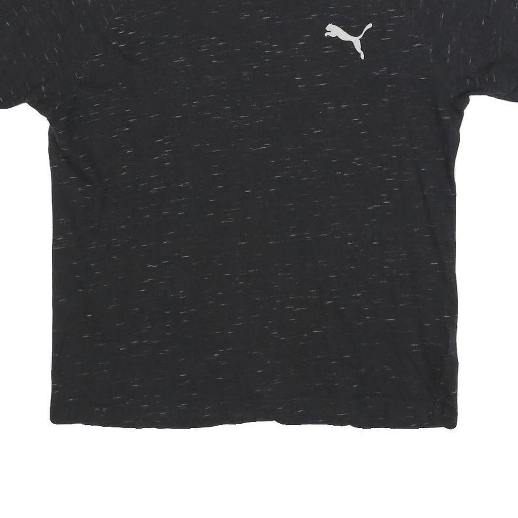 PUMA Mens Black Short Sleeve Crew Neck Cotton Blend T-Shirt M Sportswear