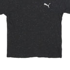 PUMA Mens Black Short Sleeve Crew Neck Cotton Blend T-Shirt M Sportswear