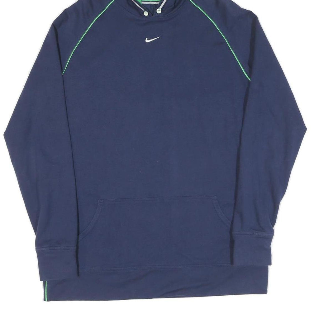 NIKE Womens Navy Blue Hoodie XL Cotton Pullover Sports Casual Sweatshirt