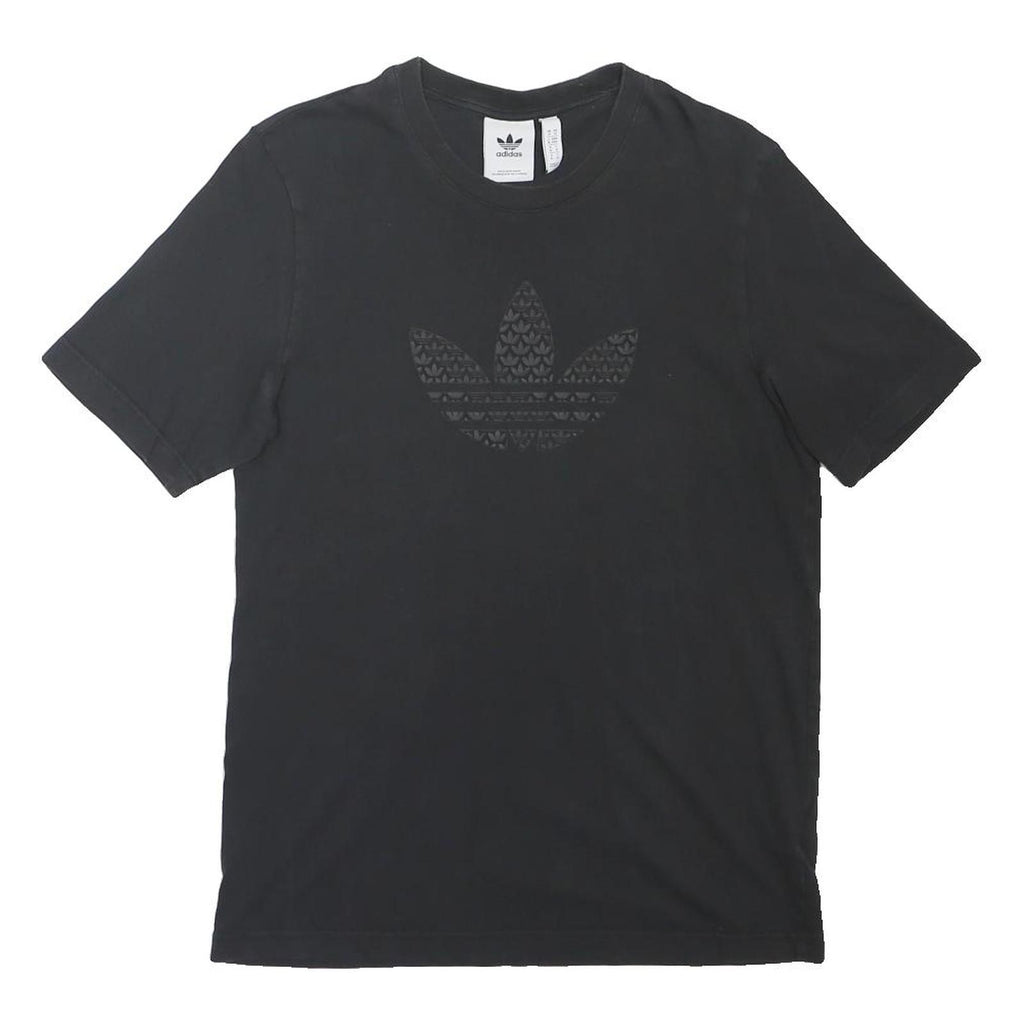 ADIDAS ORIGINALS Mens Black Graphic T-Shirt M Short Sleeve Crew Neck Casual