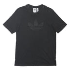 ADIDAS ORIGINALS Mens Black Graphic T-Shirt M Short Sleeve Crew Neck Casual