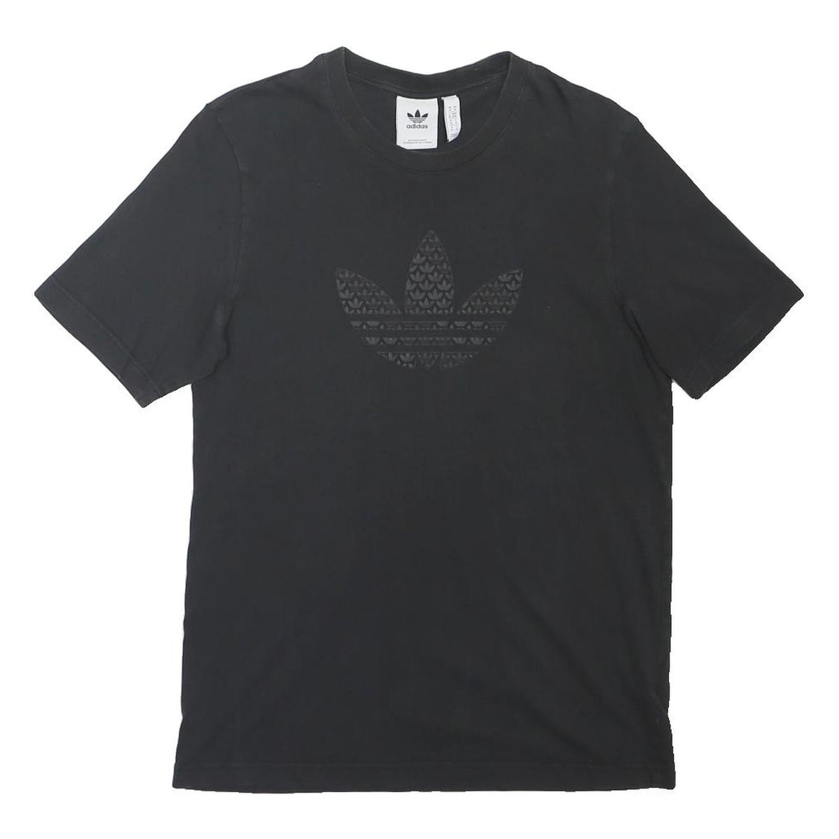 ADIDAS ORIGINALS Mens Black Graphic T-Shirt M Short Sleeve Crew Neck Casual