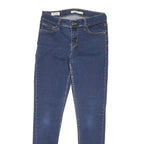 LEVI'S Womens Slim Blue Denim Slim Jeans W28 L27 Stretch Classic Fit Zip Closure