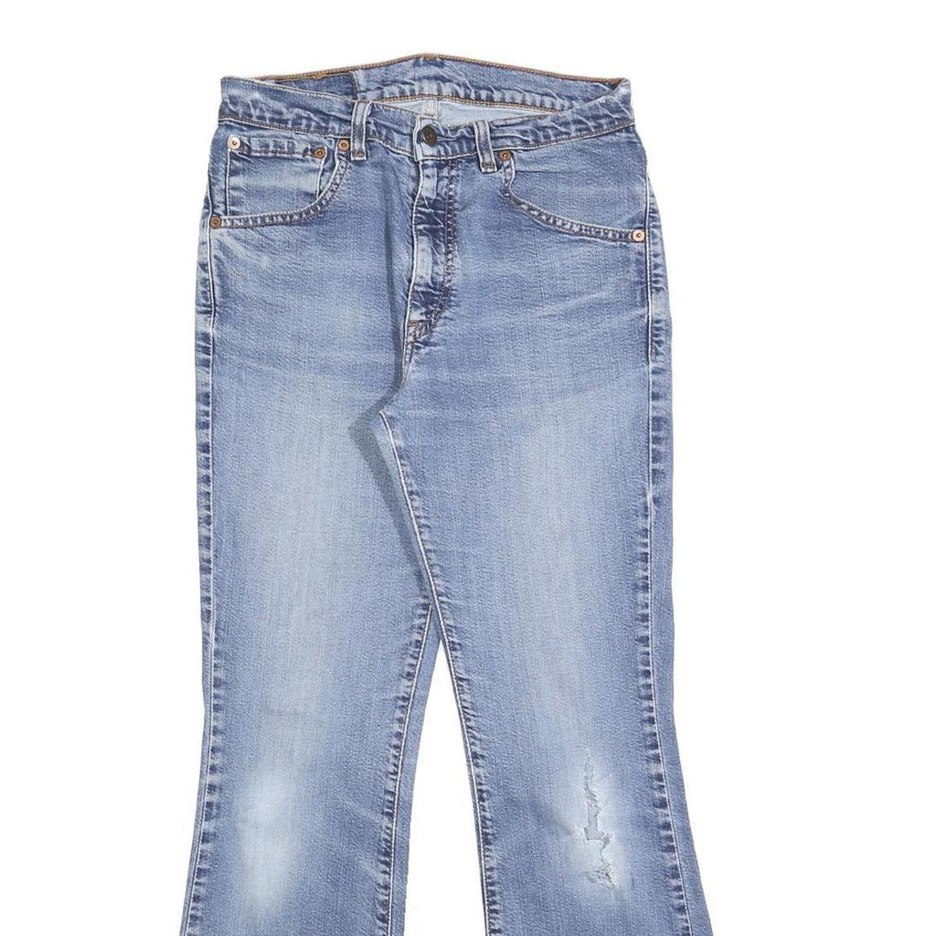 LEVI'S 525 89 Mens Jeans Blue Regular Flared Denim Light W27 L30 Classic Zip