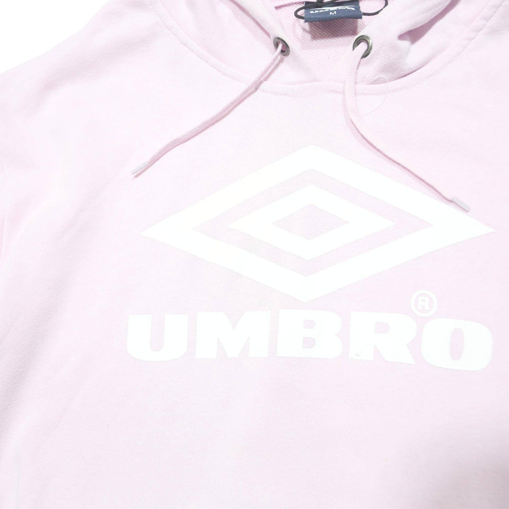UMBRO Womens Pink Hoodie M Cotton Blend Pullover Hooded Sweatshirt