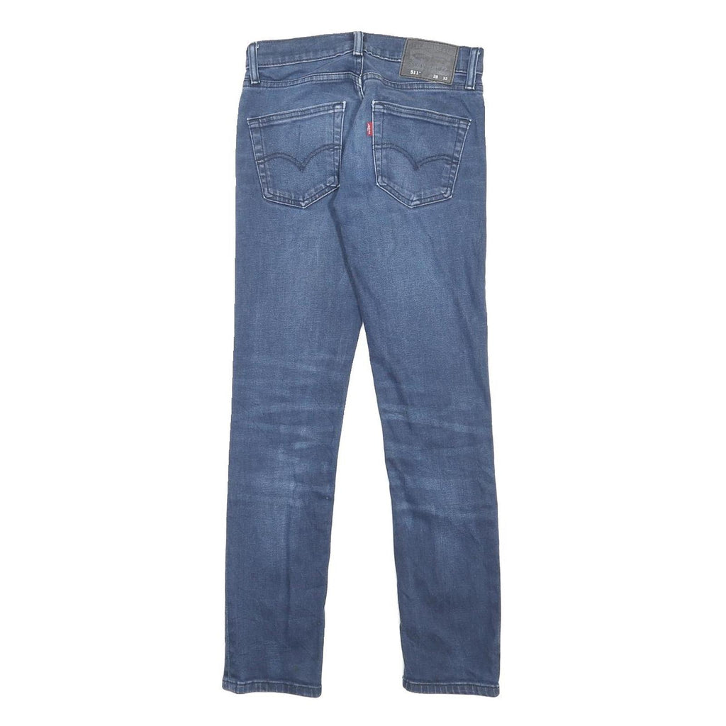 LEVI'S 511 Slim Mens Jeans Blue Slim Skinny Denim Medium W28 L32 Zip