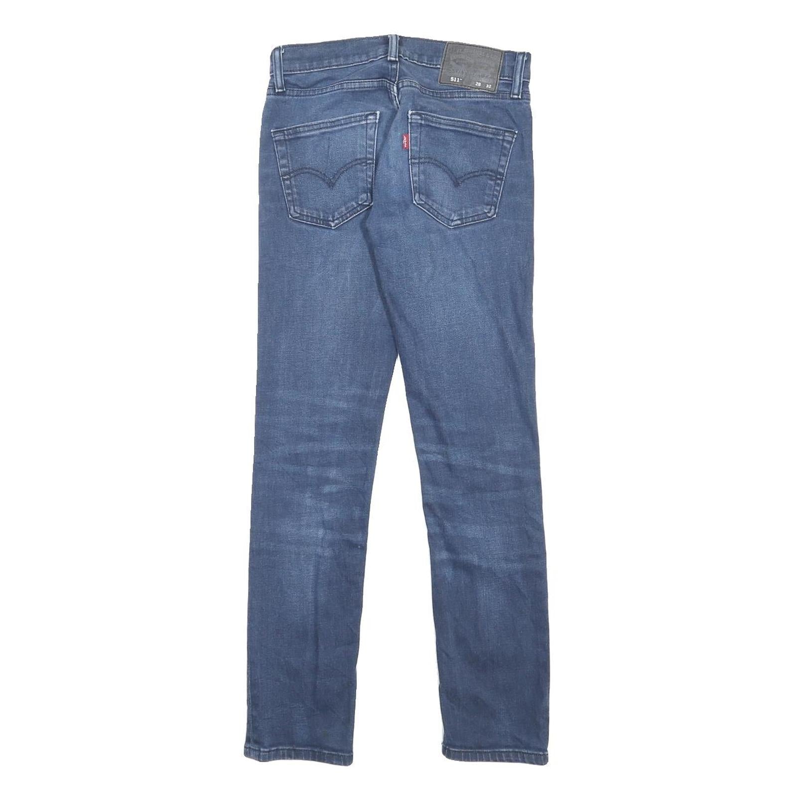LEVI'S 511 Slim Mens Jeans Blue Slim Skinny Denim Medium W28 L32 Zip
