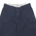 DICKIES Mens Shorts Blue Cargo Cotton Blend Loose Fit M W34 Workwear