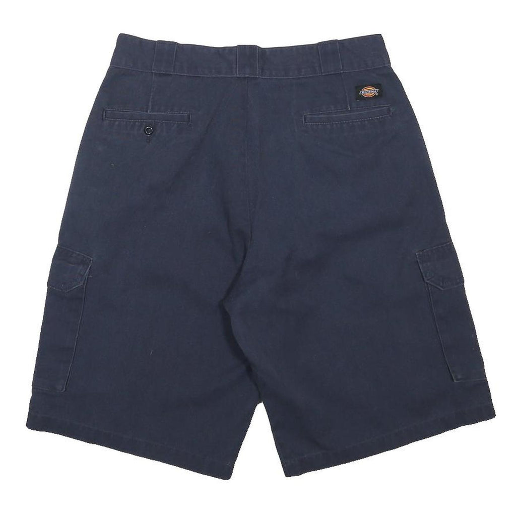 DICKIES Mens Shorts Blue Cargo Cotton Blend Loose Fit M W34 Workwear