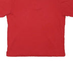 NAUTICA Mens Red Short Sleeve Plain Polo Shirt M Classic Cotton Blend