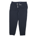 NAUTICA Mens Joggers Navy Blue L W32 L26 Cotton Blend Slim Tapered Sweatpants