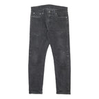 LEVI'S 502 Mens Jeans Black Slim Skinny Denim Medium W33 L29 Slim Fit Zip