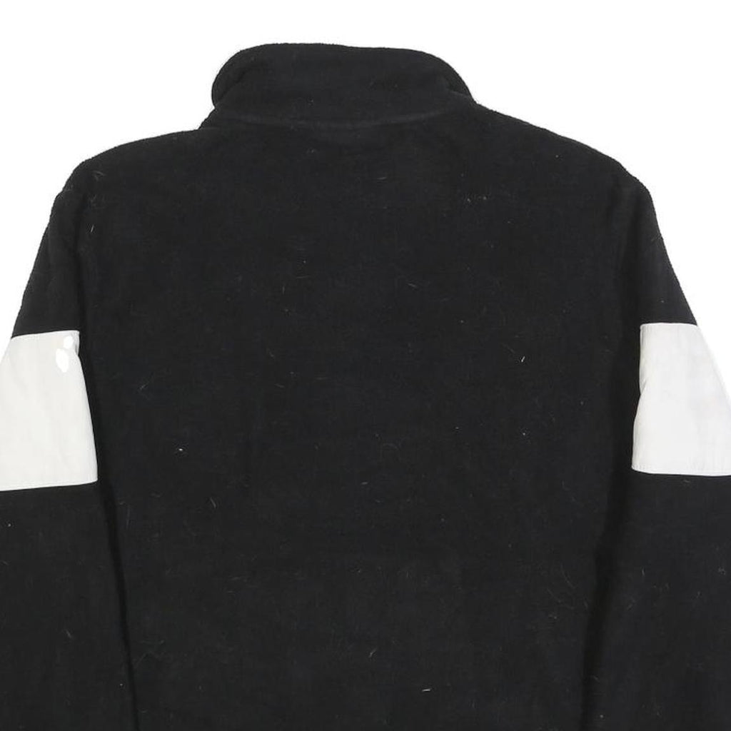 FILA Womens Black White Colourblock Pullover Plain Round Neck Tight Knit S