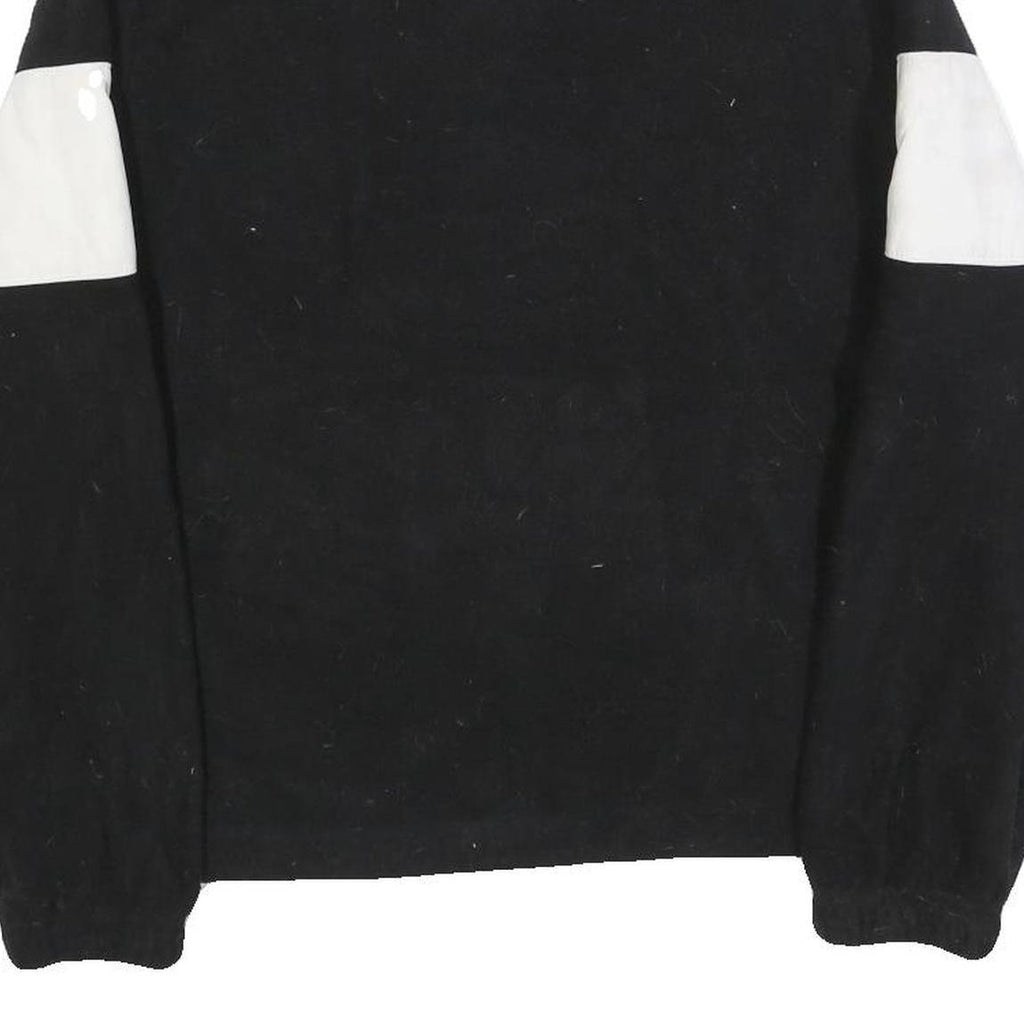 FILA Womens Black White Colourblock Pullover Plain Round Neck Tight Knit S