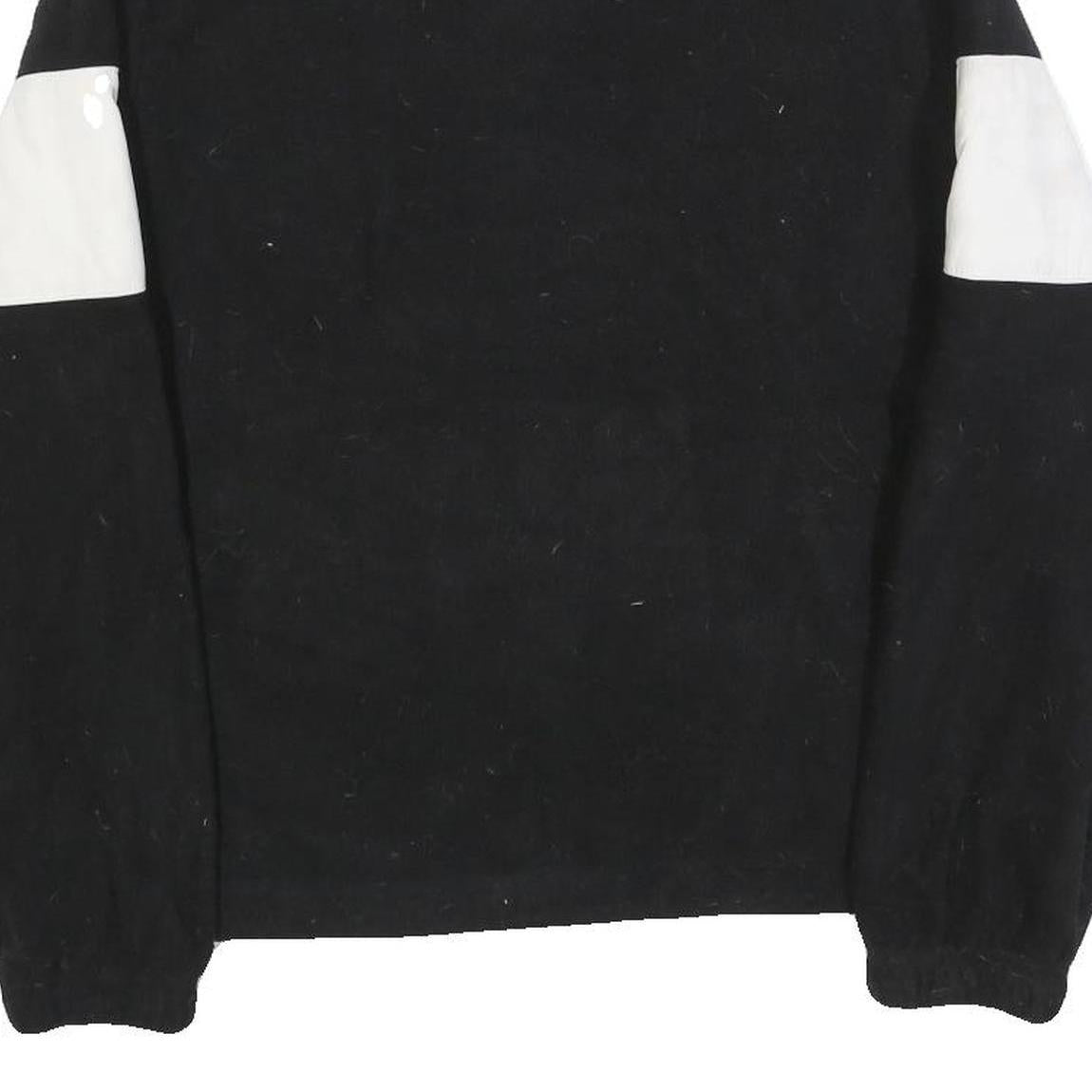 FILA Womens Black White Colourblock Pullover Plain Round Neck Tight Knit S