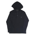 FRENCH CONNECTION Mens Black Hoodie S Cotton Blend Pullover Hooded Top