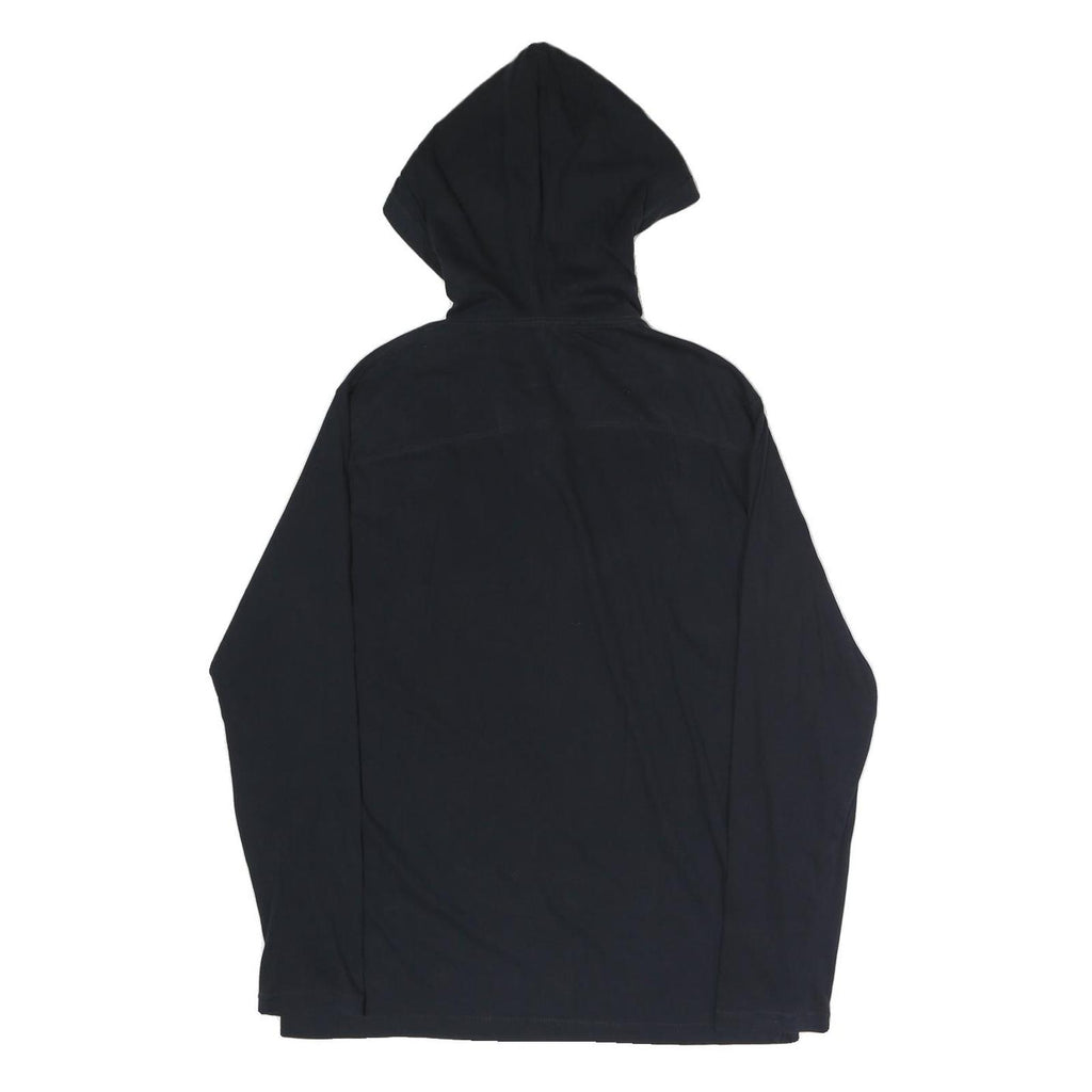 FRENCH CONNECTION Mens Black Hoodie S Cotton Blend Pullover Hooded Top