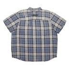 HARLEY DAVIDSON Mens Blue & Beige Plaid Cotton Blend Shirt 2XL Short Sleeve