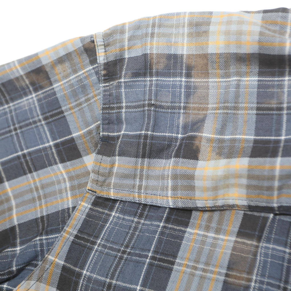 HARLEY DAVIDSON Mens Blue & Beige Plaid Cotton Blend Shirt 2XL Short Sleeve