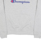 CHAMPION Mens Grey Crew Neck L Cotton Blend Logo Sweatshirt Pullover