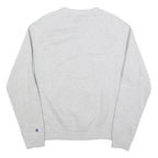 CHAMPION Mens Grey Crew Neck L Cotton Blend Logo Sweatshirt Pullover