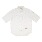 LEVI'S Womens White & Pink Stripe Casual Shirt L Cotton Blend Button Pocket