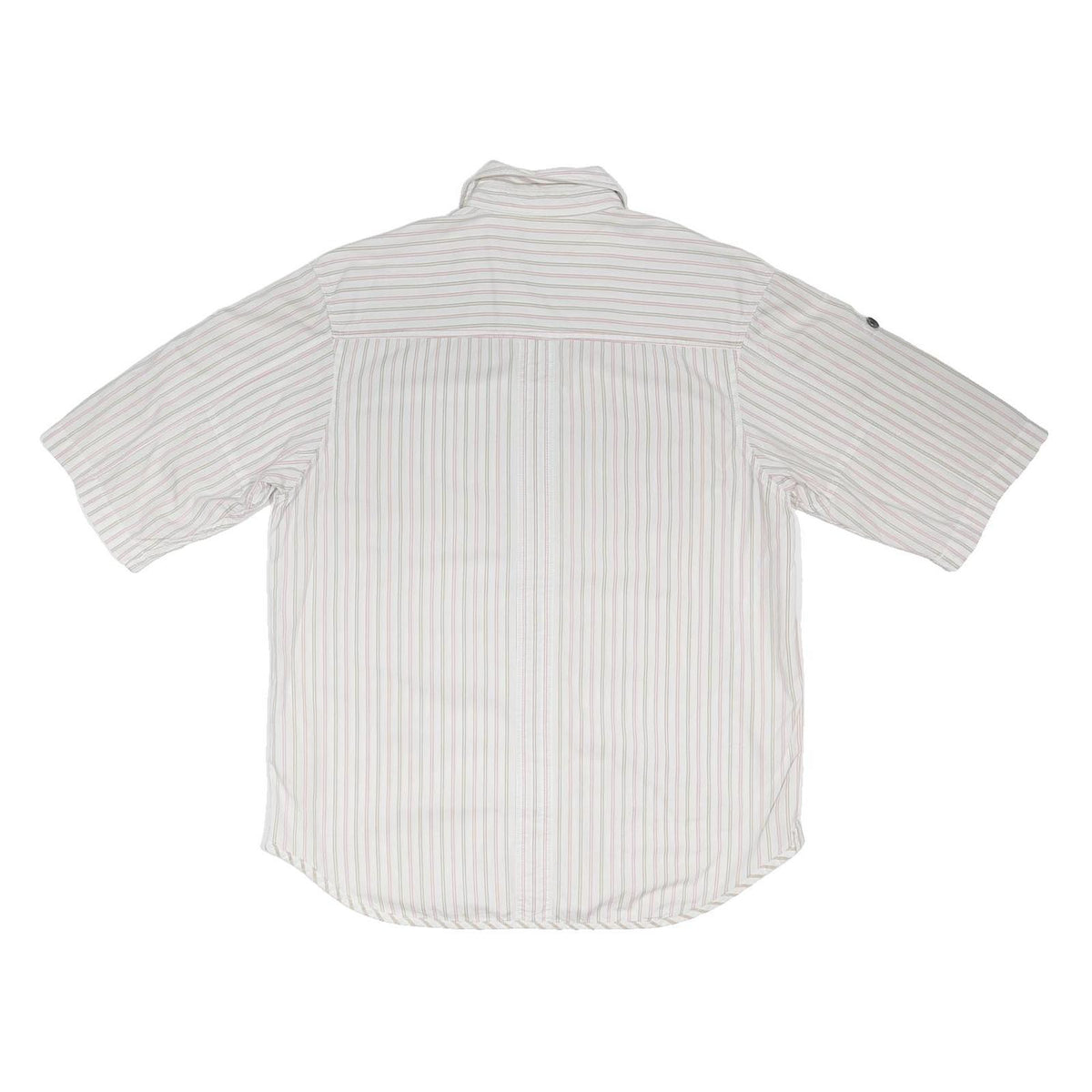 LEVI'S Womens White & Pink Stripe Casual Shirt L Cotton Blend Button Pocket
