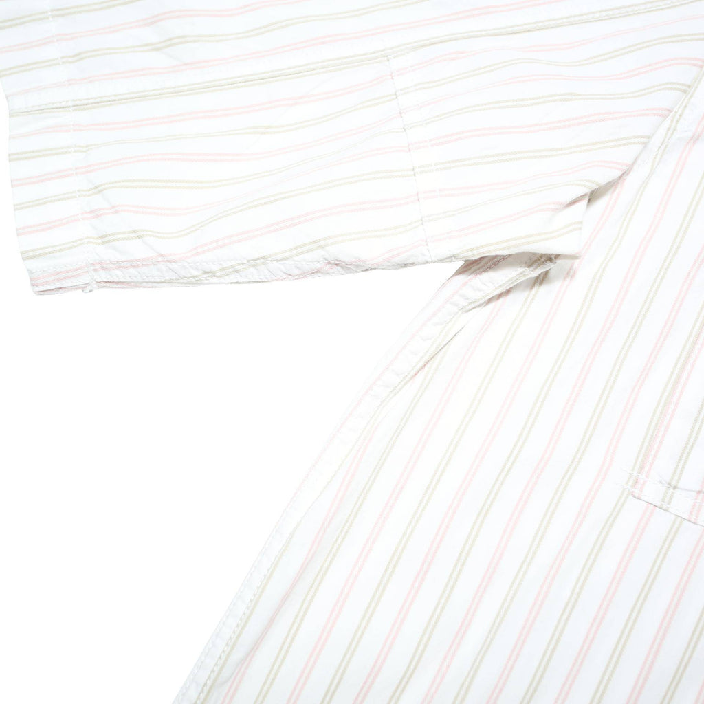 LEVI'S Womens White & Pink Stripe Casual Shirt L Cotton Blend Button Pocket