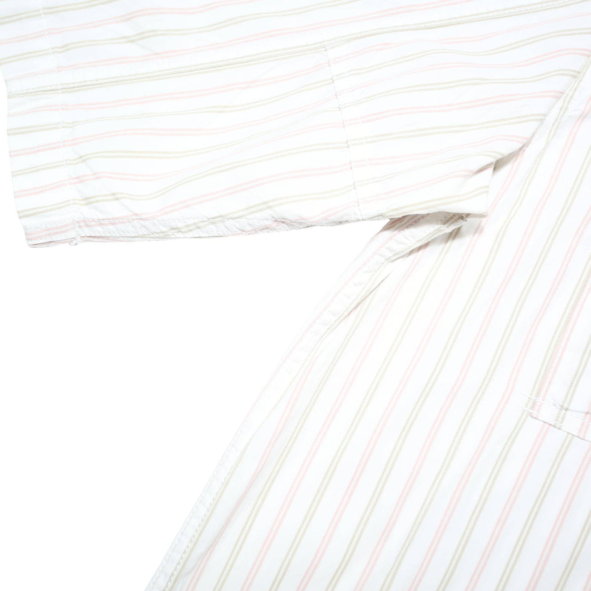 LEVI'S Womens White & Pink Stripe Casual Shirt L Cotton Blend Button Pocket
