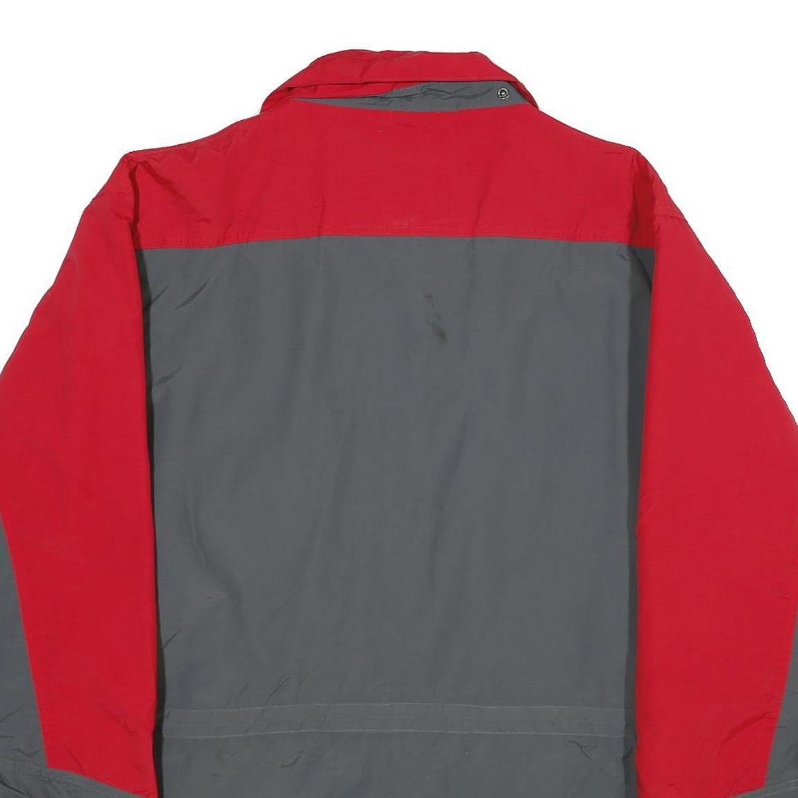 JOE'S OUTDOOR Mens Red & Grey Outdoor Jacket XL Nylon Plain Zip Long Sleeve