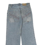 Mens Regular Fit Cotton Blue Jeans W28 L26 Zip Closure Wide Leg Classic Style