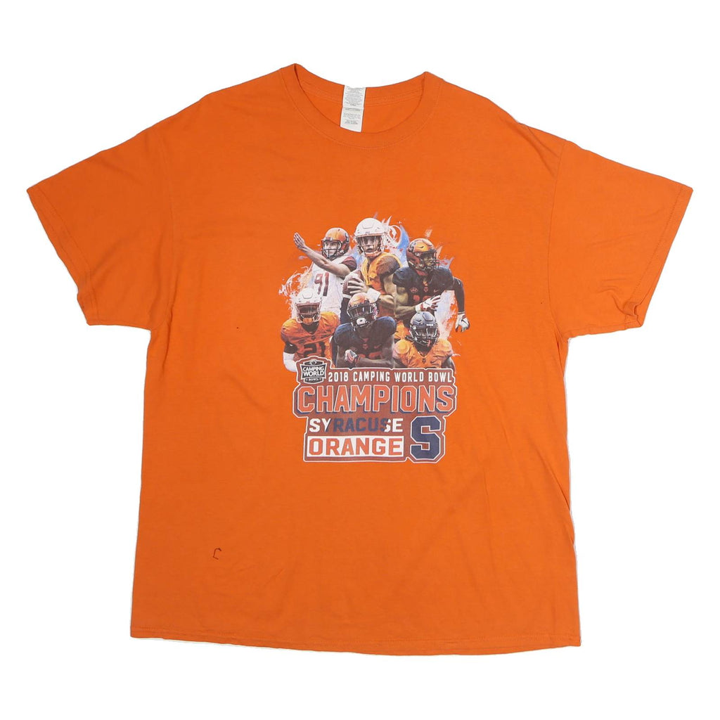 GILDAN Mens Orange 2018 Camping World Bowl Champions Graphic T-Shirt XL Short