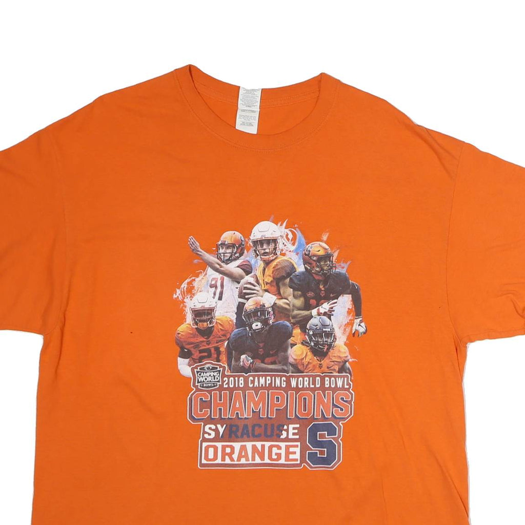 GILDAN Mens Orange 2018 Camping World Bowl Champions Graphic T-Shirt XL Short