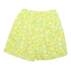 Mens Yellow Floral Pattern Cotton Blend Casual Shorts XXS W24 Summer