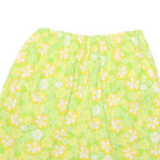 Mens Yellow Floral Pattern Cotton Blend Casual Shorts XXS W24 Summer