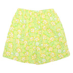 Mens Yellow Floral Pattern Cotton Blend Casual Shorts XXS W24 Summer