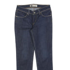 LEVI'S Womens Jeans Blue Slim Skinny Denim Raw W26 L26 Zip Cotton Blend