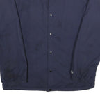 RAWLINGS Mens Navy Blue Button Jacket L Nylon Plain Casual Sportswear