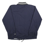 RAWLINGS Mens Navy Blue Button Jacket L Nylon Plain Casual Sportswear