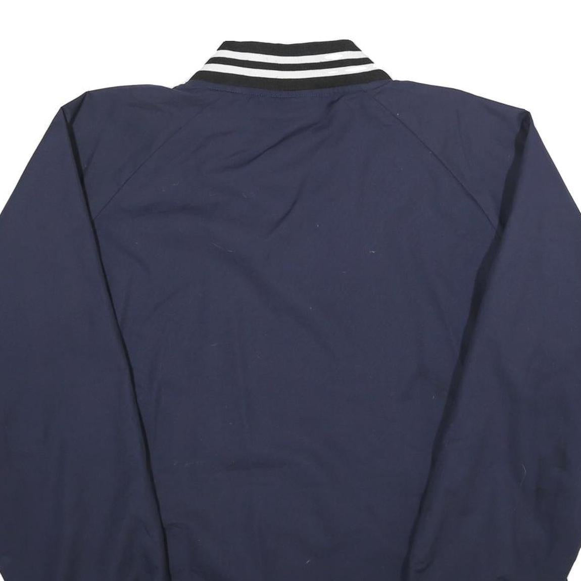 RAWLINGS Mens Navy Blue Button Jacket L Nylon Plain Casual Sportswear